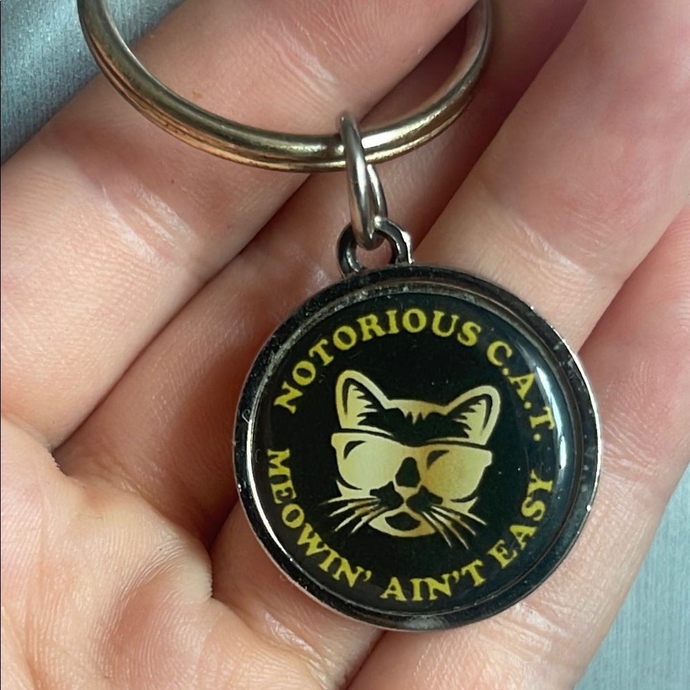 Notorious C.A.T. Keychain - Black and Gold